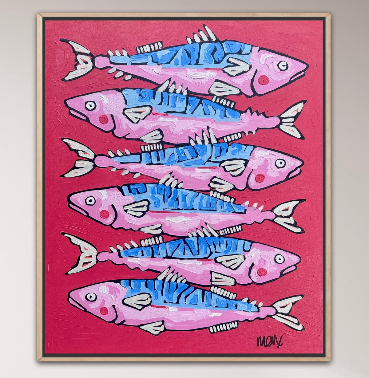 Sardines Artwork 63cm x 53cm