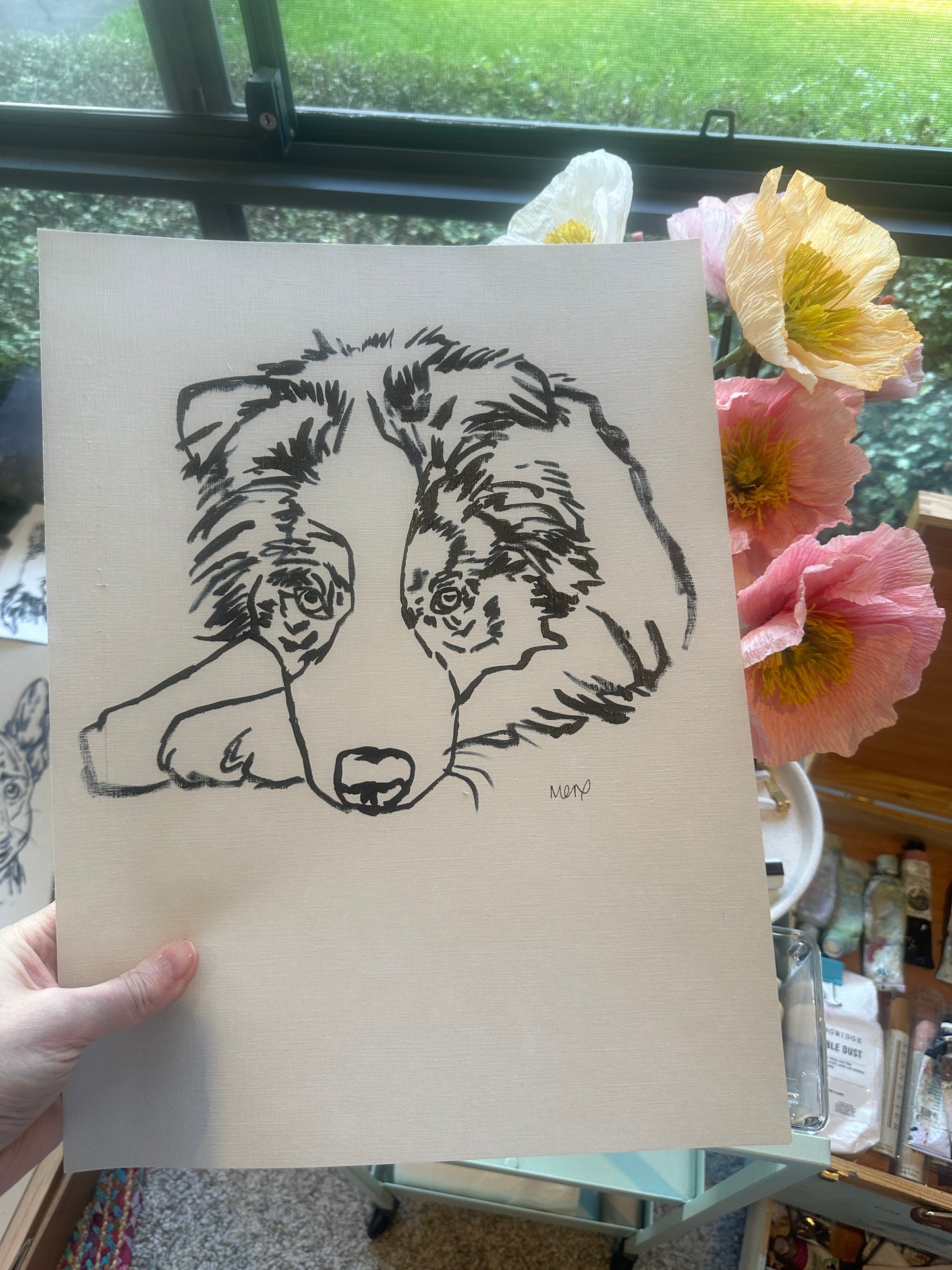 Black and White - Pet Portrait - Delivered before Christmas