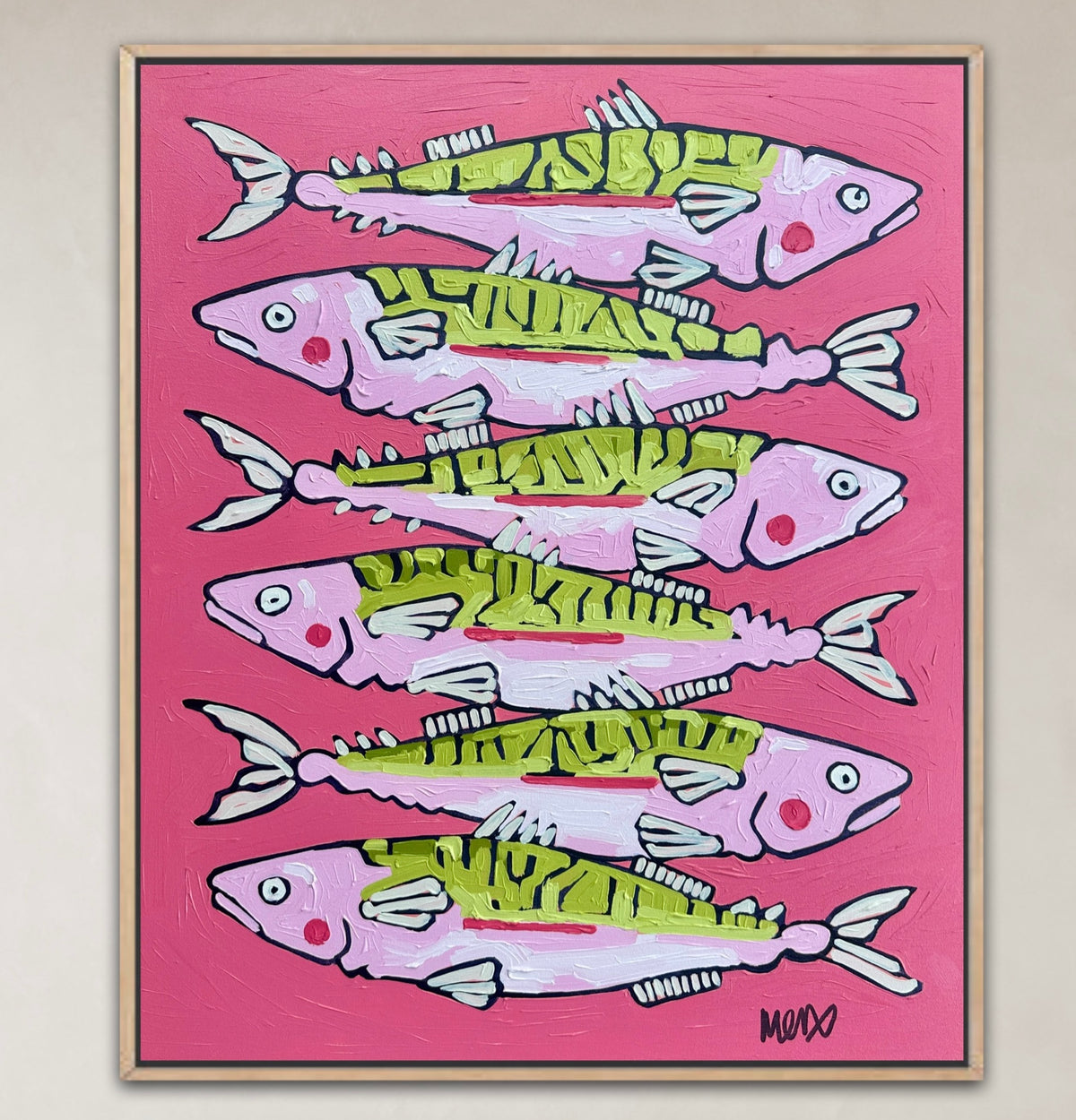 Sardines Artwork 63cm x 53cm