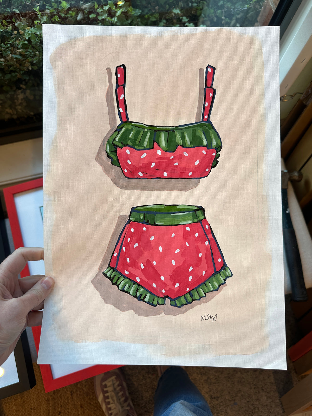 Original Artwork  - 1950’s Vintage Strawberry Swimmers