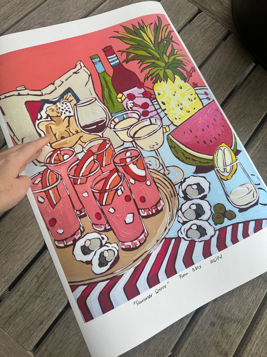 Summer Soiree - A2 Fine Art Print  & T Shirt