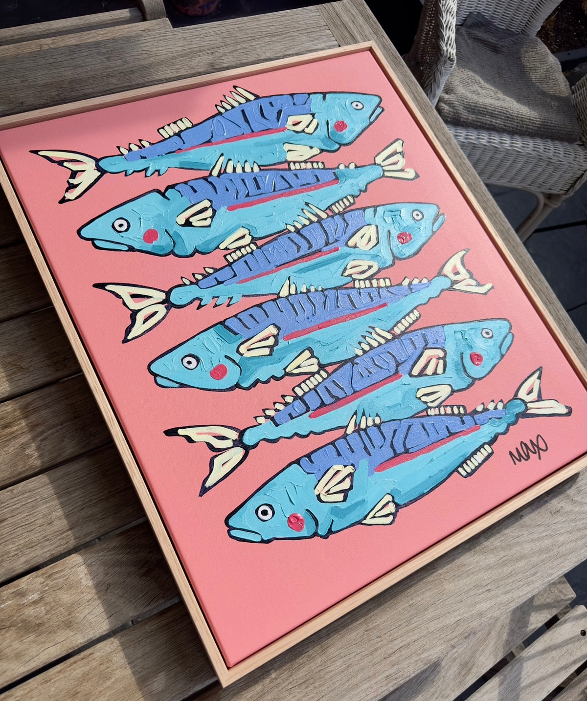 Sardines Artwork 63cm x 53cm