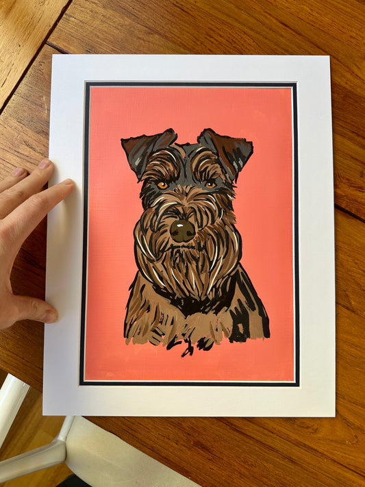Gouache Pet Portrait on Paper