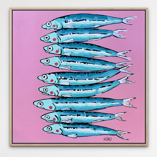 Sardines Artwork 63cm x 63cm